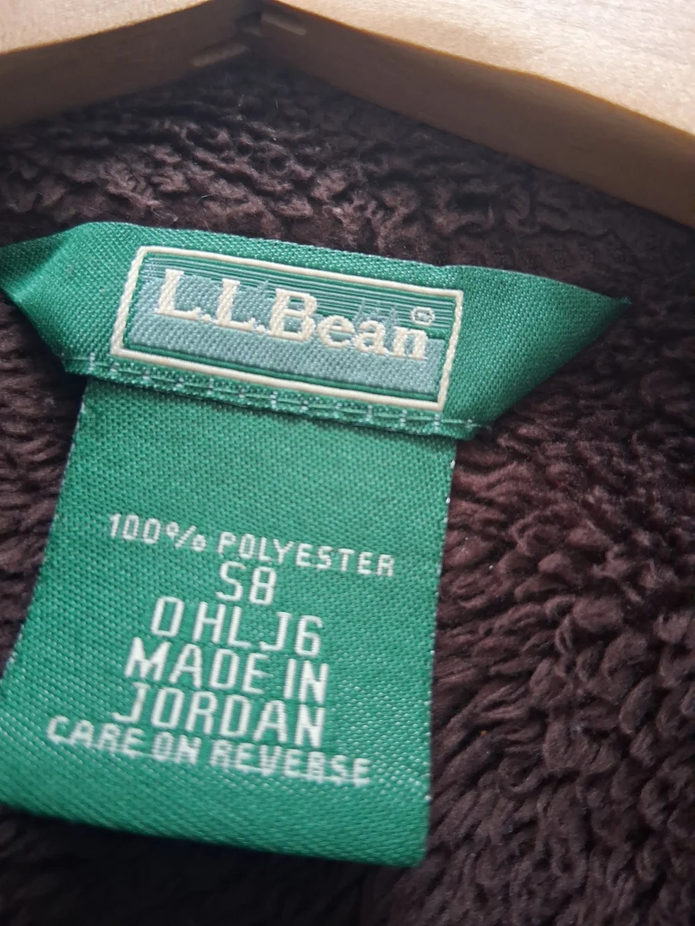 L.L.Bean Kid's Plush Full-Zip Fleece Jacket Chocolate Brown Size 8 Casual Fall